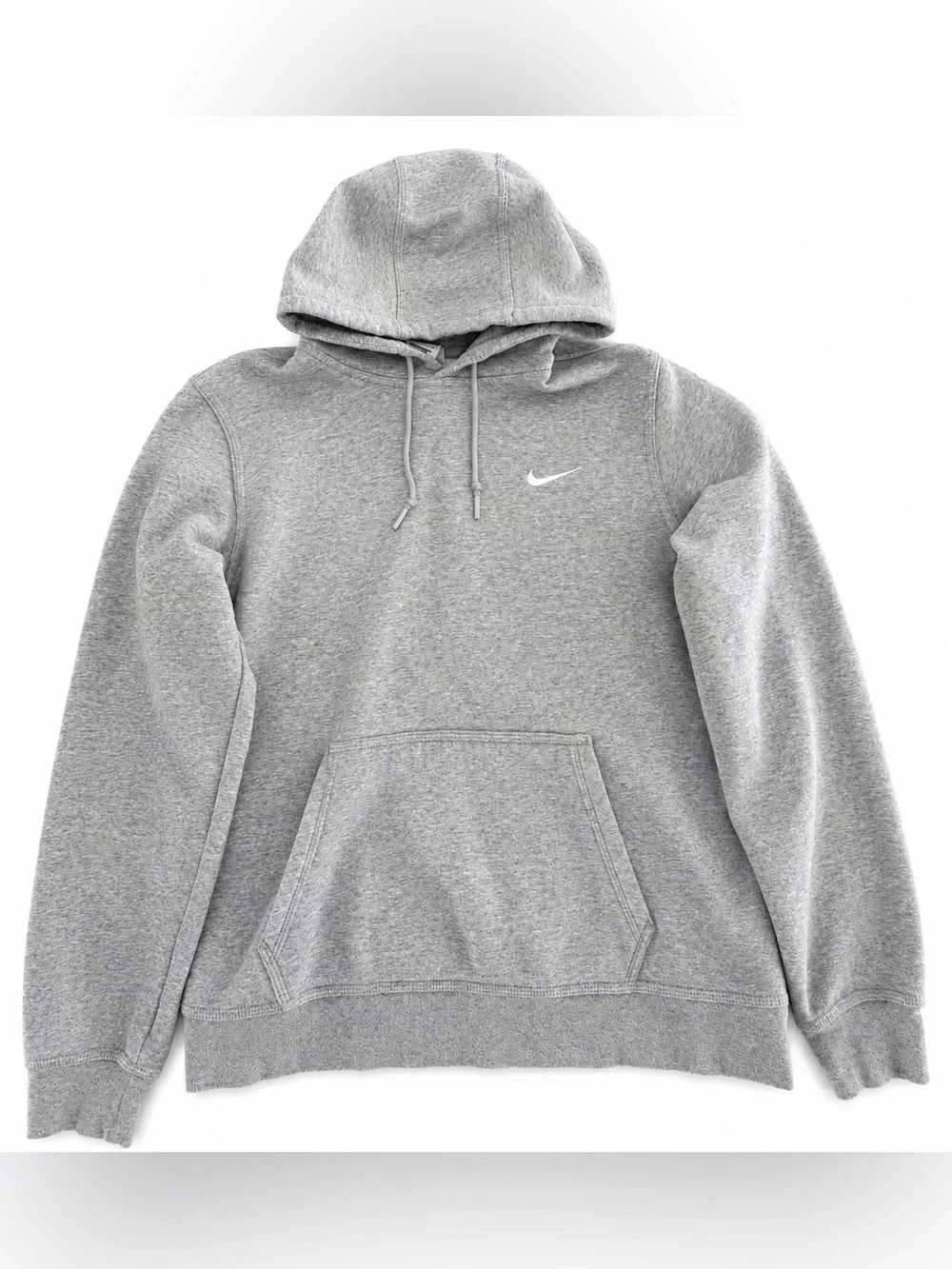 Nike Gray Pullover Hoodie with White Swoosh